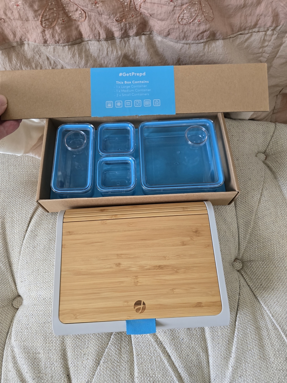 Prepd: Lunchbox With Bamboo Lid/placemat & Additional Container Set